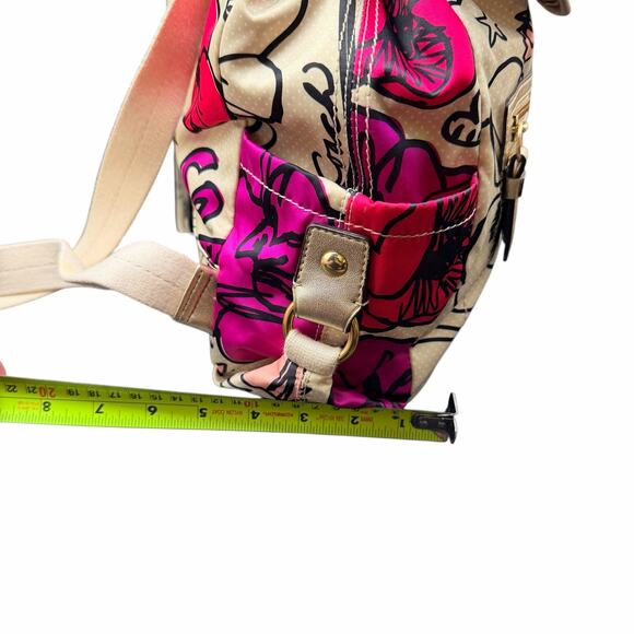 Coach Kyra Poppy Floral Backpack beige with Pink Gold White Purple F19284 fabric - Picture 7 of 12